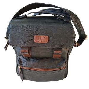 BC leather messenger bag satchel